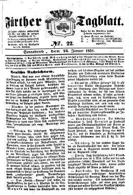 Fürther Tagblatt Samstag 25. Januar 1851