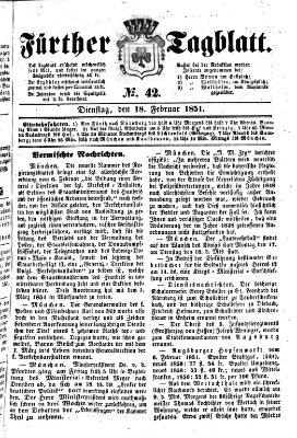 Fürther Tagblatt Dienstag 18. Februar 1851