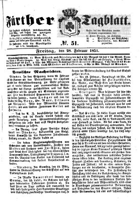 Fürther Tagblatt Freitag 28. Februar 1851