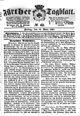 Fürther Tagblatt Freitag 14. März 1851