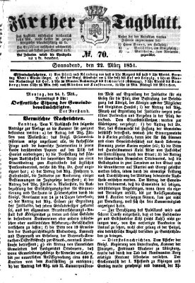 Fürther Tagblatt Samstag 22. März 1851