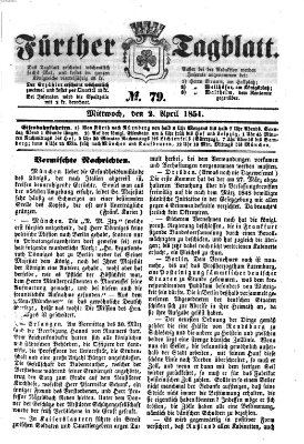 Fürther Tagblatt Mittwoch 2. April 1851