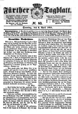 Fürther Tagblatt Sonntag 6. April 1851