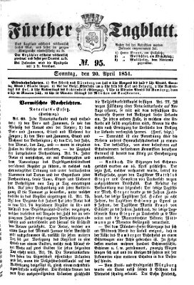 Fürther Tagblatt Sonntag 20. April 1851