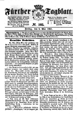 Fürther Tagblatt Freitag 2. Mai 1851