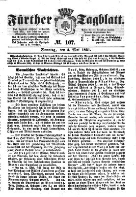 Fürther Tagblatt Sonntag 4. Mai 1851