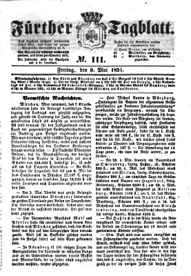 Fürther Tagblatt Freitag 9. Mai 1851