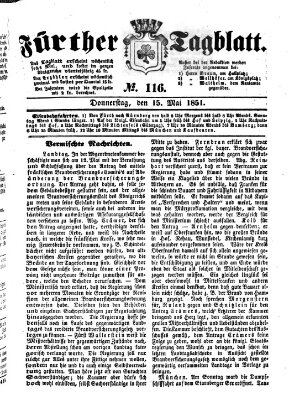 Fürther Tagblatt Donnerstag 15. Mai 1851