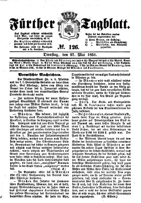 Fürther Tagblatt Dienstag 27. Mai 1851