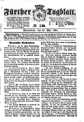 Fürther Tagblatt Samstag 31. Mai 1851