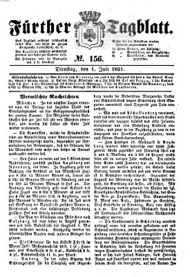 Fürther Tagblatt Dienstag 1. Juli 1851