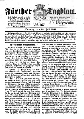 Fürther Tagblatt Sonntag 13. Juli 1851