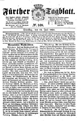 Fürther Tagblatt Dienstag 15. Juli 1851
