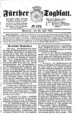 Fürther Tagblatt Mittwoch 23. Juli 1851