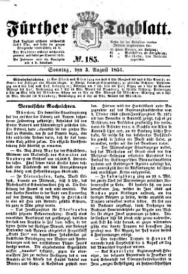 Fürther Tagblatt Sonntag 3. August 1851