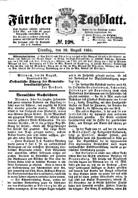 Fürther Tagblatt Dienstag 19. August 1851