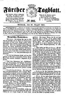 Fürther Tagblatt Mittwoch 27. August 1851