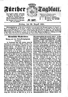 Fürther Tagblatt Freitag 29. August 1851