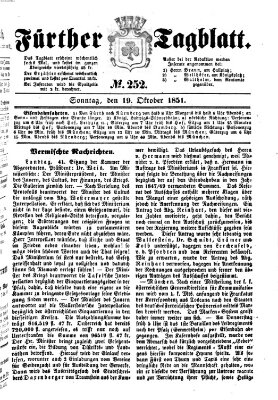 Fürther Tagblatt Sonntag 19. Oktober 1851