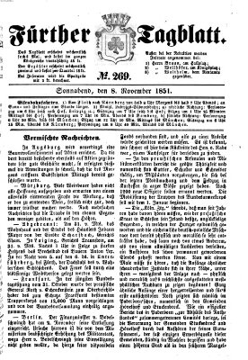 Fürther Tagblatt Samstag 8. November 1851