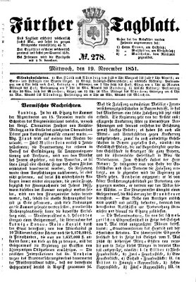 Fürther Tagblatt Mittwoch 19. November 1851