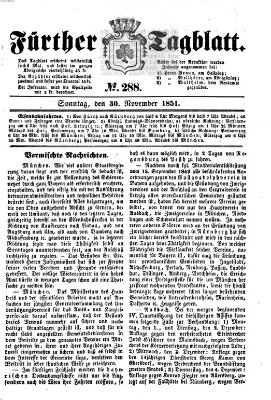 Fürther Tagblatt Sonntag 30. November 1851