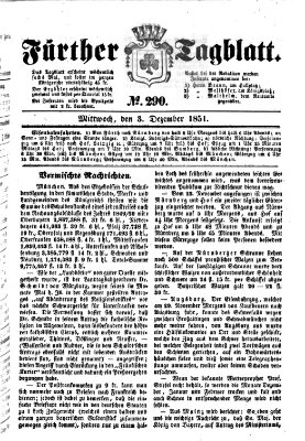 Fürther Tagblatt Mittwoch 3. Dezember 1851