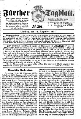 Fürther Tagblatt Dienstag 16. Dezember 1851