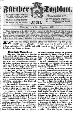 Fürther Tagblatt Sonntag 28. Dezember 1851