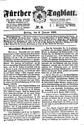 Fürther Tagblatt Freitag 9. Januar 1852