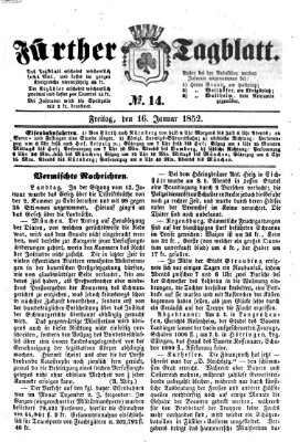 Fürther Tagblatt Freitag 16. Januar 1852