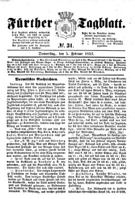 Fürther Tagblatt Donnerstag 5. Februar 1852