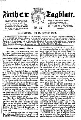 Fürther Tagblatt Donnerstag 12. Februar 1852