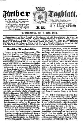 Fürther Tagblatt Donnerstag 4. März 1852