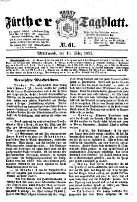 Fürther Tagblatt Mittwoch 10. März 1852