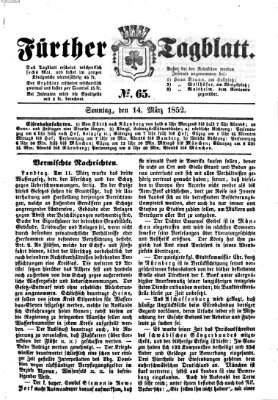 Fürther Tagblatt Sonntag 14. März 1852