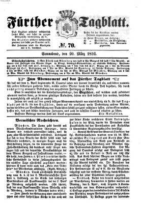 Fürther Tagblatt Samstag 20. März 1852