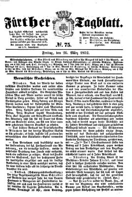 Fürther Tagblatt Freitag 26. März 1852