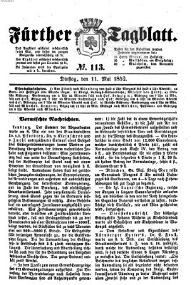 Fürther Tagblatt Dienstag 11. Mai 1852