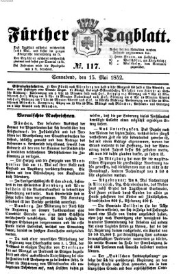 Fürther Tagblatt Samstag 15. Mai 1852