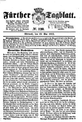 Fürther Tagblatt Mittwoch 19. Mai 1852