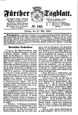 Fürther Tagblatt Freitag 21. Mai 1852