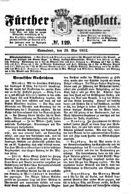 Fürther Tagblatt Samstag 29. Mai 1852