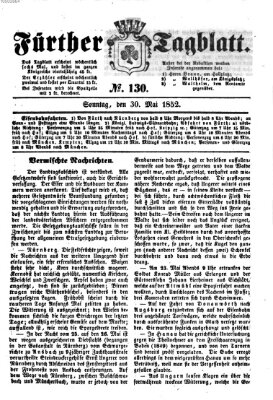 Fürther Tagblatt Sonntag 30. Mai 1852