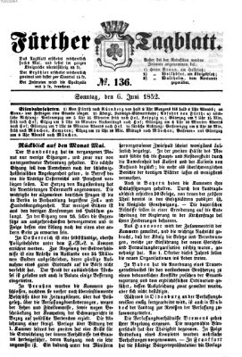 Fürther Tagblatt Sonntag 6. Juni 1852