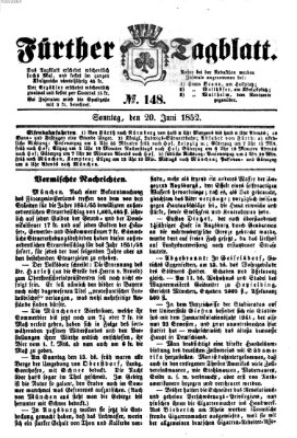 Fürther Tagblatt Sonntag 20. Juni 1852