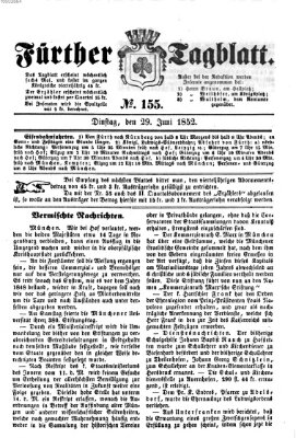 Fürther Tagblatt Dienstag 29. Juni 1852