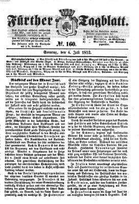 Fürther Tagblatt Sonntag 4. Juli 1852