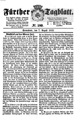 Fürther Tagblatt Samstag 7. August 1852