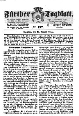 Fürther Tagblatt Sonntag 15. August 1852